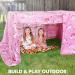 Kids Pink Blanket Fort Building Kit - Indoor Play Tent Toy for Boys & Girls, 126 L x 94 W - Ages 3-8 - Buy Online on GoSupps.com