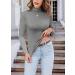 Ekouaer Women's Thermal Turtleneck Top - Slim Fit High Neck Long Sleeve Shirt (S-XXL) - Warm Gray Undershirt for Winter - Buy Online on GoSupps.com
