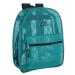 Summit Ridge Mesh Backpacks for Kids, Adults, School, Beach, and Travel, Colorful Transparent Mesh Backpacks with Padded Straps Aqua