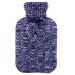 samply Hot Water Bottle with Knitted Cover 2L Hot Water Bag for Hot and Cold Compress Hand Feet Warmer Neck and Shoulder Pain Relief Blue 2L B-Blue