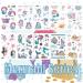 RENUIS Glitter Temporary Tattoos for Kids - 20 Sheets Mermaid Butterfly Fairy Flowers Fake Tattoo Stickers for Girls - Waterproof Party Favors & Gifts - Buy Online on GoSupps.com