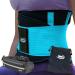 Innoti back band men & women - back support belt to stabilize the lumbar vertebrae during sports and work - compression with double adjustment ligaments blue L (83 a 97 cm)