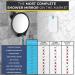 HoneyBull Fogless Shower Mirror with Razor Holder - Swivel Small Mirror for Shaving | Bathroom Accessories - Holds Razors (Black) - Buy Online on GoSupps.com
