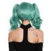 WIG ME UP ZM-1193-SK12 - Ladies Short Braided Wig for Cosplay & Lolita | Green with 2 Removable Long Braids - International Shipping Available - Buy Online on GoSupps.com