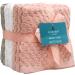 Pleasant Home Washcloths Set - 12x12 12 Pack, 550 GSM Ring Spun Cotton - Super Soft & Absorbent Face Towels (Blush Combo Check Design) - Buy Online on GoSupps.com