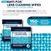 Ultra Anti-Fog Lens Cleaning Wipes - Pre-Moistened for Eyeglasses Sunglasses Screens & More | 200 Count (2 PACK) - Best International Shipping - Buy Online on GoSupps.com
