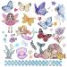 Glitter Temporary Tattoos for Kids RENUIS 20 Sheets Mermaid Butterfly Fairy Flowers Fake Tattoo Stickers for Girls Waterproof Temporary Tattoos Stickers for Party Favors Goodie Bag Stuffers Party Gift Bags for Kids Birth...