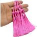 100pcs 13cm Silky Floss Tassels with Cord Loop and Chinese Knot - Mixed Red | DIY Craft Souvenir Bookmarks - Buy Online on GoSupps.com