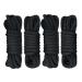 Rainier Supply Co. 4-Pack Boat Dock Lines - 15 ft x 3/8 inch Boat Rope - Premium Double Braided Nylon Dock Rope - Mooring Lines with 12" Eyelet - Black 15' x 3/8" 4 Pack - Black Nylon