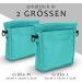 Ostfriesenpfoten Frieda Dog Treats - High-Quality Synthetic Leather Feeding Bag in Turquoise Size M - Easy Open Single-Handed Lock Gassitasche - Buy Online on GoSupps.com