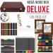 U.S. Art Supply 145-Piece Mega Wood Box Art Set - Painting, Drawing, & Sketching Kit with Watercolor Paints, Oil Pastels, Pencils, Crayons, Brushes - Artist Set in Storage Case - Buy Online on GoSupps.com