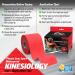 Physix Gear Sport Kinesiology Tape Pro - Sports Tape for Injury Pregnancy Knee Joint Swelling Strains - Waterproof Athletic Tape for Muscle Support & Improved Blood Circulation (with e-Guide) Red - (1 Pack + eGuide) - Buy Online on GoSupps.com