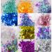 12 Colors Iridescent Chunky Glitter Flakes Kit - Mermaid Irregular | Resin Epoxy Art Craft Glitters for Festival, Nail, Body & Cosmetic Decoration - Buy Online on GoSupps.com