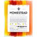 Homestead Flavored Honey Sticks (50 Pack), 5 Flavors Include Clover, Cinnamon, Orange, Lemon, Ginger, Pure American Honey Sticks with Essential Oils for Taste 1 Count (Pack of 50)