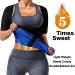 DYUAI Women's Short Sleeve Sauna Sweat Vest XL - Blue Lining, Body Shaper Training Vest for Heat Trapping - Buy Online on GoSupps.com