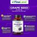 FineLand Grape Seed Extract 50:1 25 000mg Equivalent per Capsule 120 Vegan Capsules Rich in Antioxidants | Heart Immune & Circulation Support Non-GMO | Made in USA - Buy Online on GoSupps.com