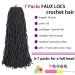 Faux Locs Crochet Hair 18 inch 7 Packs Natural Butterfly Goddess Locs for Black Women - 1B - Buy Online on GoSupps.com
