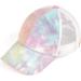 Funky Junque Girl's Tie Dye Criss Cross Ponytail Baseball Cap - Cotton Candy - Buy Online on GoSupps.com