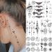 Small Flowers Letters Temporary Tattoos - 3D Moon Planet Lavender Fake Tattoos - Realistic Feather Butterfly Sticker for Kids & Adults - 73 Count - Buy Online on GoSupps.com