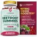PurePremium Beet Root Gummies 50:1 Extract - 60 Sugar Free Chews - Super Nitric Oxide Beetroot Gummies | Natural Blueberry Flavor - Supplements for Normal Blood Pressure