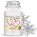 Yankee Candle scented candle in a glass (large) Snow In Love candle with a long burning time of up to 150 hours Snow in Love large candle