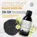 Organic Black Seed Oil Cold Pressed - 200ml High Strength 3X% - Certified Pure Virgin Oil - Omega 3 6 & 9 - Glass Bottle - by Inner Vitality - Buy Online on GoSupps.com