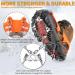 Miracol Ice Cleats 23-Spikes Snow Grips for Men Women Kids - Anti-Slip Traction Crampons for Hiking, Walking, Jogging - Medium Size, Orange - Buy Online on GoSupps.com