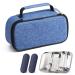 Gelozid Insulin Cooler Travel Case with 2 Ice Pack Insulated Diabetic Medication Organizer Carrying Bag with Extra Pouch for Insulin Pen and Other Diabetic Supplies Blood Glucose Monitors Blue