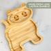 Eco-Friendly Bamboo Kitten Plate | Suction Cup Toddler Plate for Baby Led Weaning | Non-Toxic & Cool-to-Touch | Orange Cat Design - Buy Online on GoSupps.com