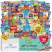 Snack Box Variety Pack Care Package (100 Count) College Graduation 2022 Gift Basket, Crave Food Summer Camp Box, Candies Chips Cookies, Birthday Sweet Treats for Adults Kids Teens Boys Girls