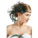 BABEYOND Women's 1920s Headband Peacock Feather 20s Style Flapper Hairband Inspired by Great Gatsby Ladies Costume Accessories Peacock