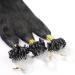 Hair2Heart Microring Extensions - 50 Strands Human Hair Straight 40cm - #1 Black - Premium Quality for Seamless Volume - Buy Online on GoSupps.com