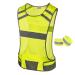 247 Viz Reflective Running Vest Safety Gear - High Visibility Vest for Women & Men, Stay Visible & Safe, Light & Comfy Running & Cycling Vest - Large Pocket, Adjustable Waist & 2 Reflective Bands Yellow Large / XL
