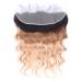 Ombre Brazilian Body Wave Lace Frontal 13x4 Ear to Ear Lace Frontal Closure 100% Unprocessed Virgin Remy Human Hair Swiss Lace Frontal Closure Bleached Knots Pre Plucked With Baby Hair (14 Inch) 14 Inch Ombre Body Wave 1...