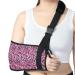 Leopard Women Arm Sling for Shoulder Elbow Wrist Injury Teenagers Adults Shlouder Brace Support Immobilizer for Broken Arm (Red Leopard print Adults L)