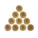 HODL 21 Bitcoin Golf Ball Markers Value Pack of 10 - Works with Most Hat Magnetic Clips and Divot Repair Tools Men and Women Golf Gift Accessories - Bulk Lot of 10 Bitcoin Ball Markers