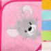 Morgenstern Hooded Towel Baby Towel Hooded Bath Towel 100x100 cm Cotton Oeko-TEX Mouse Pink - Mouse