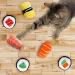 CiyvoLyeen 6 Pack Sushi Cat Toys with Catnip | Interactive Plush Gift for Cats | Teeth Cleaning Chew Toys for Kittens | Boredom Relief and Fun Bite Supplies - Buy Online on GoSupps.com