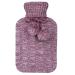 samply Hot Water Bottle with Knitted Cover 2L Hot Water Bag for Hot and Cold Compress Hand Feet Warmer Neck and Shoulder Pain Relief Purple 2L B-Purple