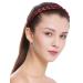 WIG ME UP - CXT-006-120 hairband headband braided traditional costume 2cm wide garnet red braid