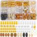 133 PCS Hair Jewelry for Locs Dreadlock Accessories Hair Decoration Hair Coils Rings Dreadlocks Hair Cuffs Imitation Wood-Like Hair Tube Beads for Braids