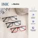 Buy Opulize Ink Lessen Glasses 2 Series Pack Large Rectangular Frame Scratch-Resistant Men s Black with Blue +1.00 Diopters International Shipping Available - Buy Online on GoSupps.com