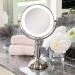 Zadro 11 Makeup Mirror with Lights and 12X/1X Magnification, Dimmable Touch LED Lighted Mirror, Satin Nickel - Buy Online on GoSupps.com