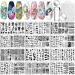 Biutee Nail Art Stamping Plate Set Nail Stamping Kit with Silicone Nail Art Stamper Scraper Flower Leaves Animal Lace Girl Star Holiday Design Nail Stamp Plate Nail Stamper Kit Nail Stamp Template 15PCS