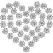 70 Pcs 16mm Rhinestone Embellishments Flatback Buttons Jewelry Flower Crystal Accessory for Crafts DIY Jewelry Making Wedding Decoration Bridal Bouquet Halloween Christmas Invitations(Silver)