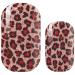 Avoa Beauty nail film -"Cat Calling" glitter red pink pink leopard nail art design 16 thin self -adhesive long -lasting nail wraps