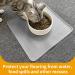Ptlom Pet Silicone Placemat for Medium and Small Dogs and Cats - Prevent Food and Water Overflow - 13x13 Inch - Grey - Buy Online on GoSupps.com