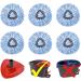 kCarpoly Spin mop Refill Microfiber Spin mop Replacement Heads - Blue - Pack Of 6