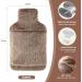 Premium Faux Fur Hot Water Bottle 2L for Menstrual Cramps & Pain Relief - Hot/Cold Therapy, Hand Pocket Design - Khaki - Buy Online on GoSupps.com
