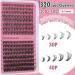 TOOCHUNAG Cluster Lashes 30D+40D - 320pcs Russian Wispy Eyelash Clusters | DIY Eyelash Extensions - Buy Online on GoSupps.com